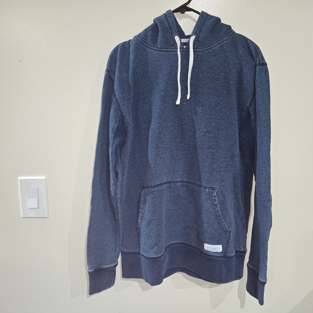 SATURDAYS Surf NYC Men's Blue Hoodie Size M